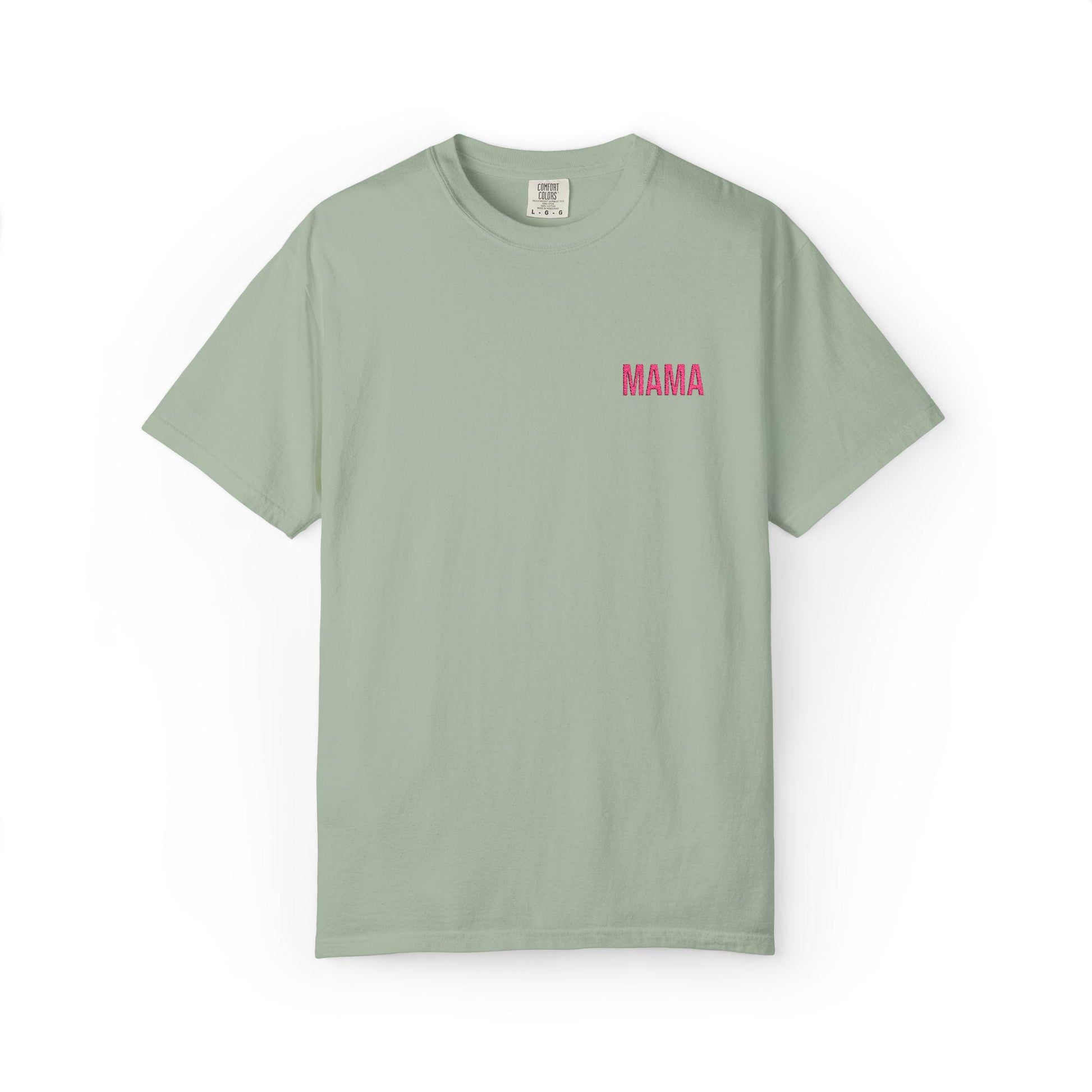 Mama Embroidered T-Shirt: Garment-Dyed Ring-Spun Cotton Tee