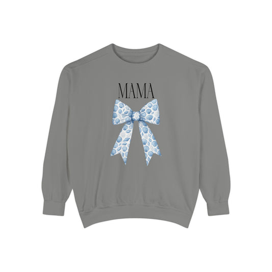Seashell Bow Sweatshirt for Mom | Mama Seaside Theme Bow