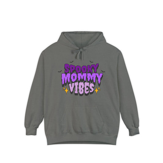 Spooky Mommy Vibes Hoodie: Cotton-Blend Halloween Sweatshirt