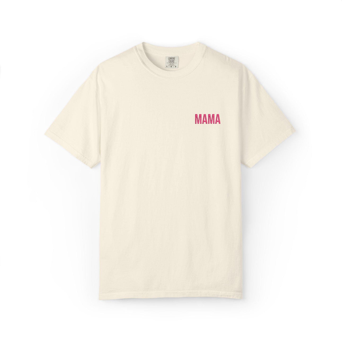 Mama Embroidered T-Shirt: Garment-Dyed Ring-Spun Cotton Tee