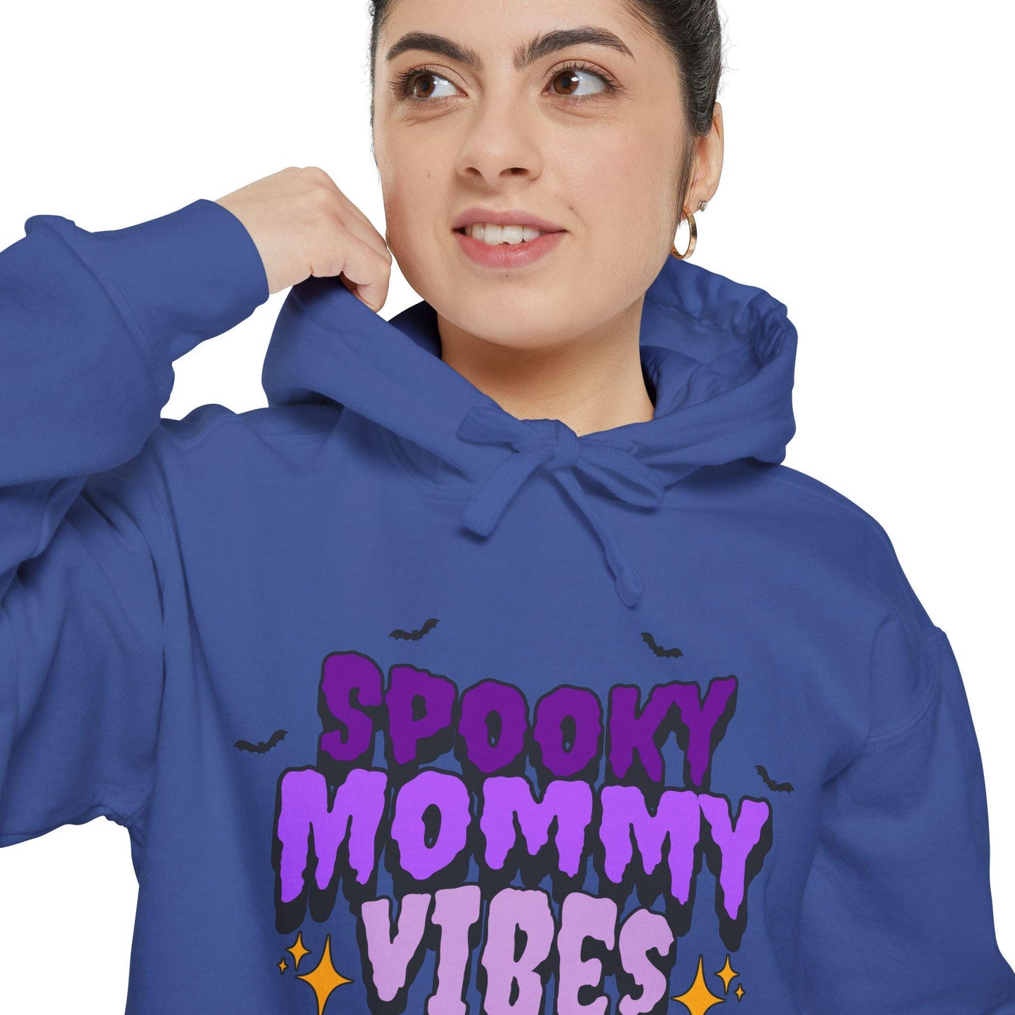 Spooky Mommy Vibes Hoodie: Cotton-Blend Halloween Sweatshirt