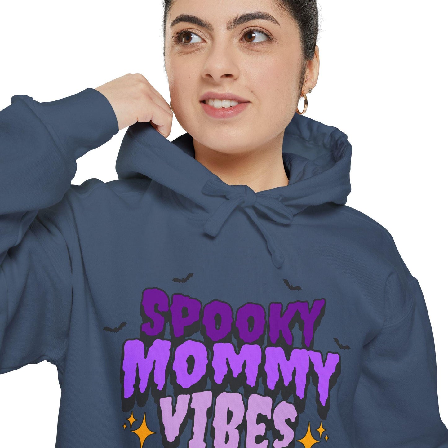 Spooky Mommy Vibes Hoodie: Cotton-Blend Halloween Sweatshirt