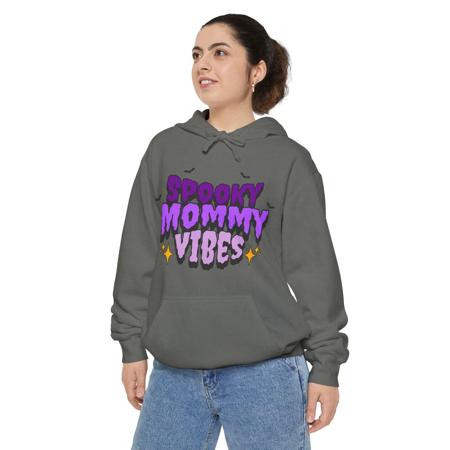 Spooky Mommy Vibes Hoodie: Cotton-Blend Halloween Sweatshirt