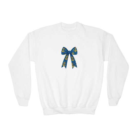 Youth Nautical Bow Sweatshirt