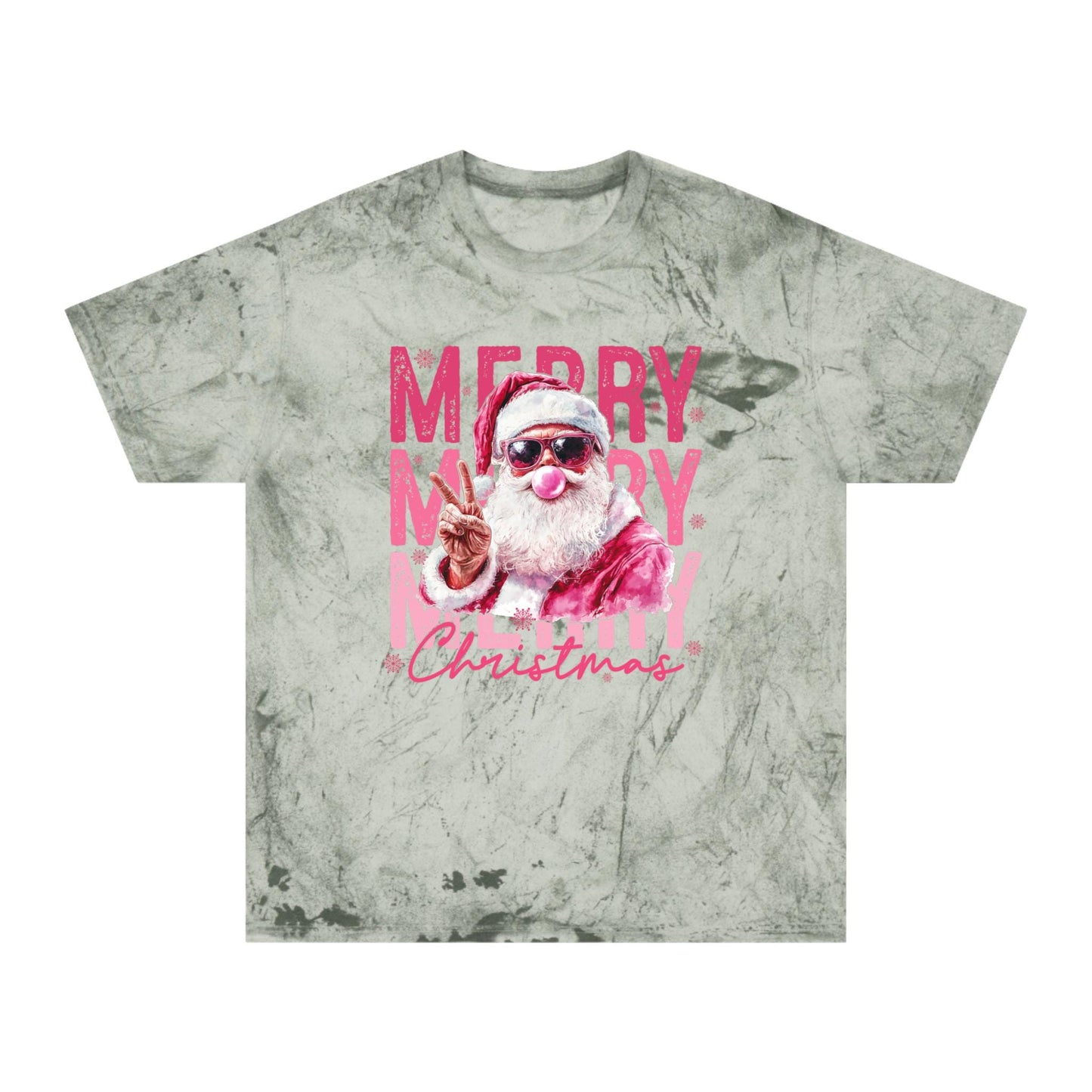 Santa Merry Christmas T-Shirt | Vintage Tie Dye Holiday Tee