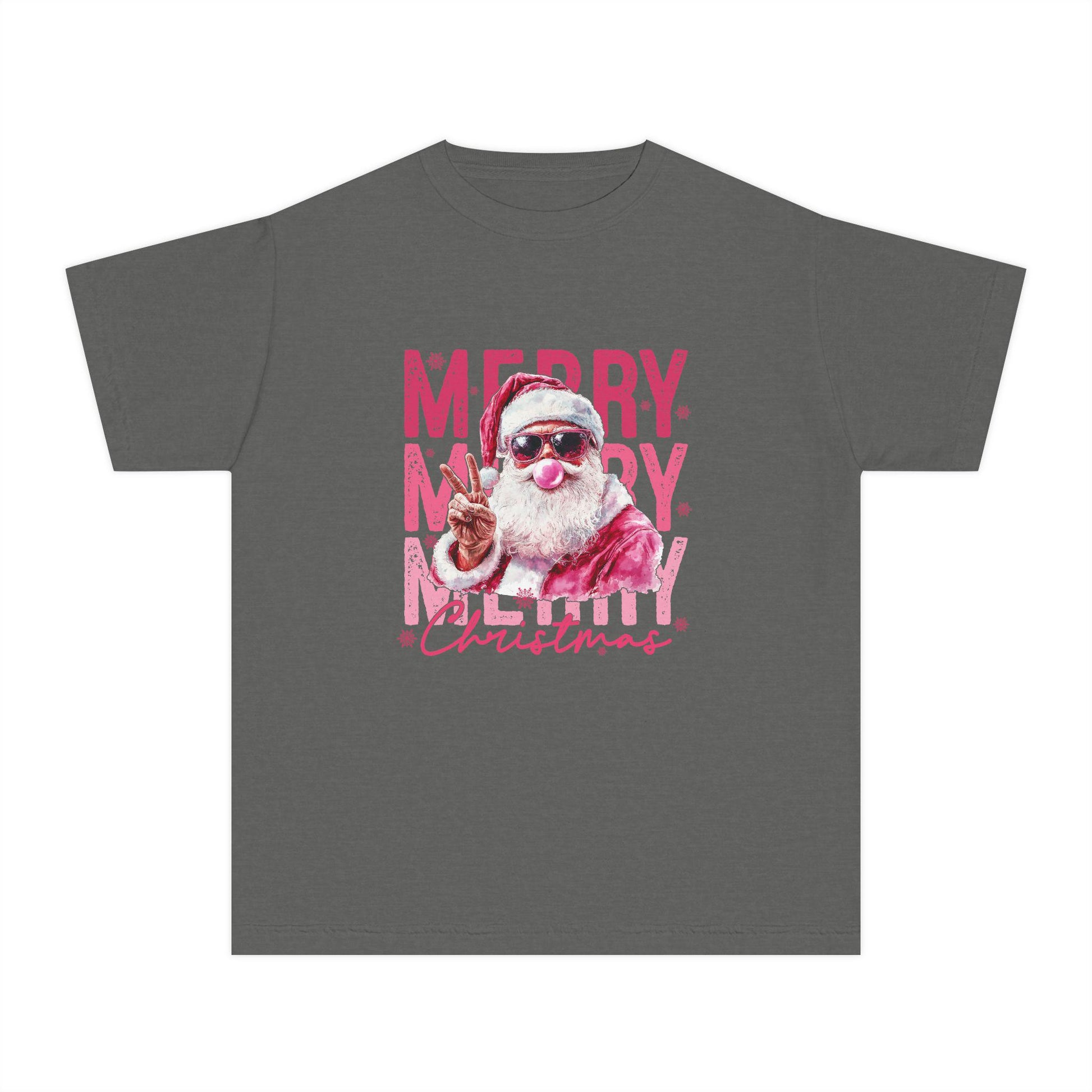 Merry Christmas Santa Youth T-Shirt | Retro Holiday Graphic