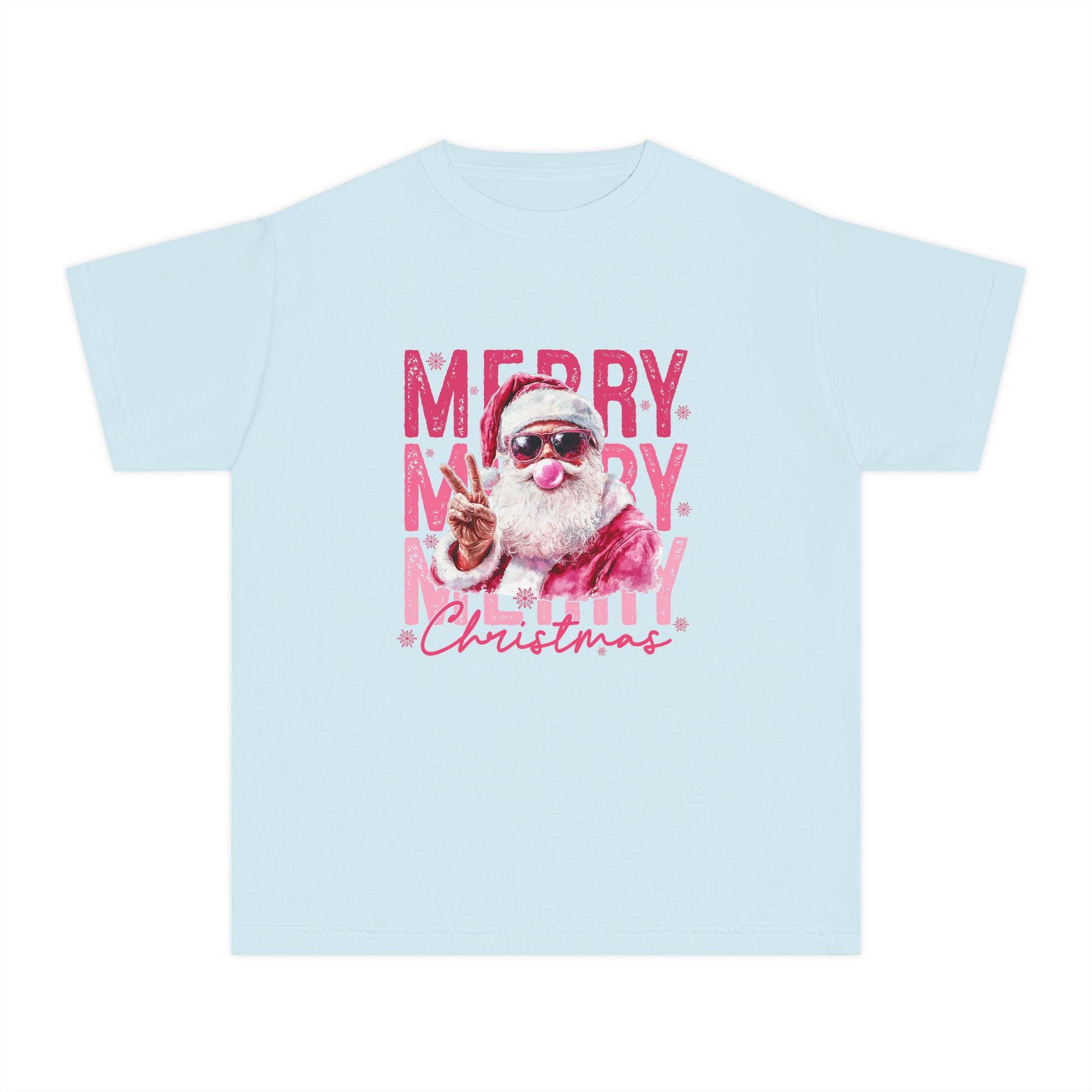 Merry Christmas Santa Youth T-Shirt | Retro Holiday Graphic
