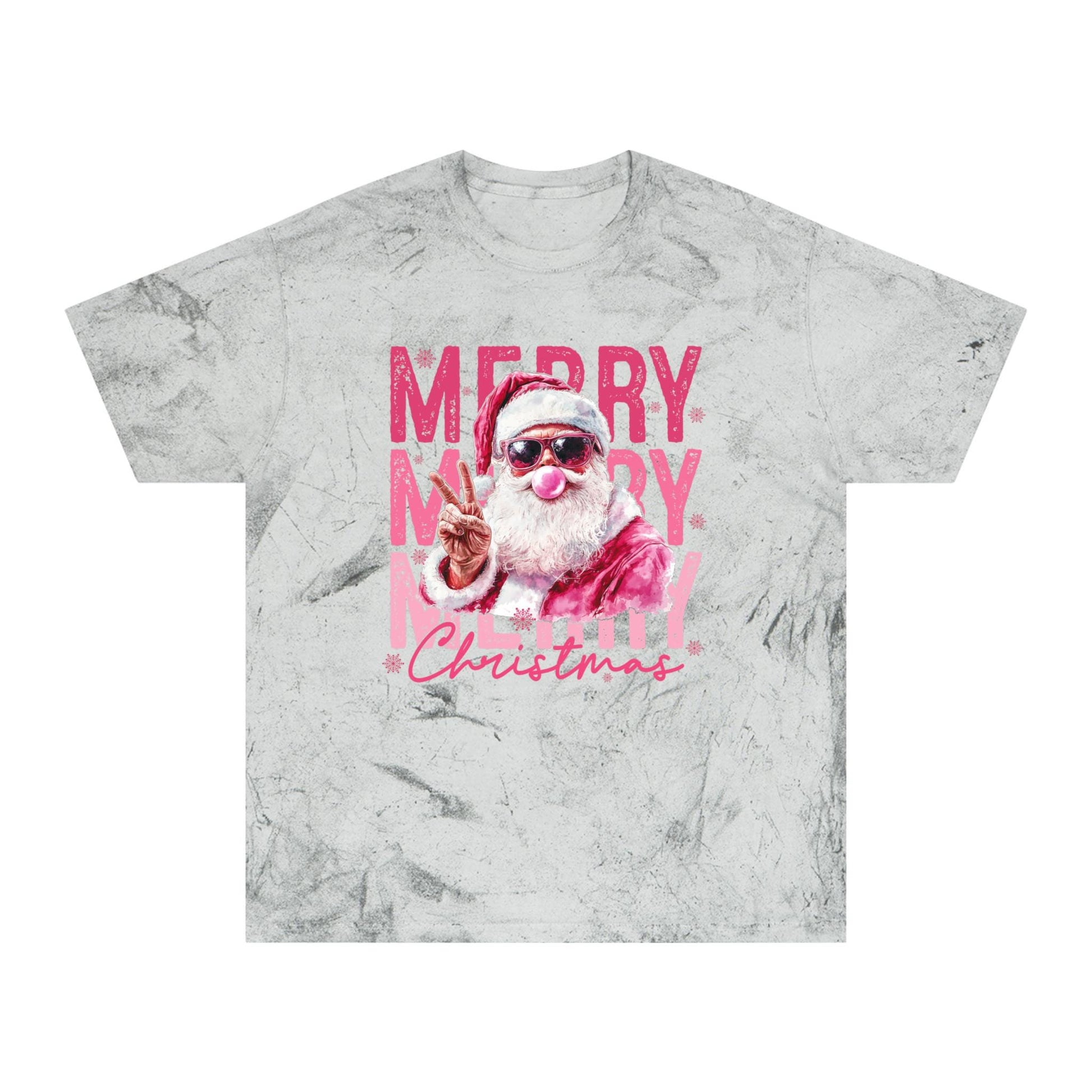 Santa Merry Christmas T-Shirt | Vintage Tie Dye Holiday Tee