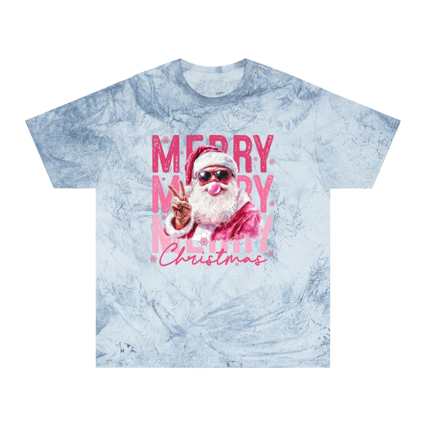 Santa Merry Christmas T-Shirt | Vintage Tie Dye Holiday Tee