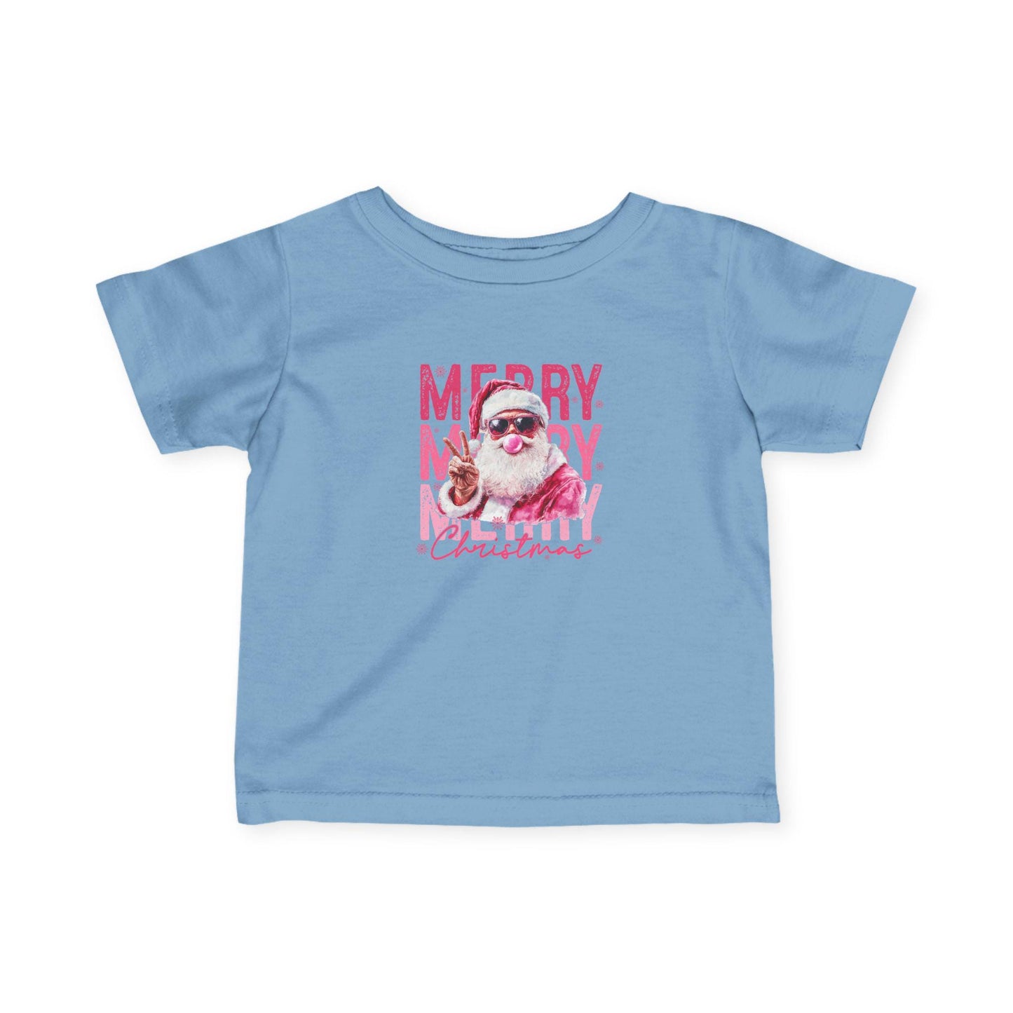 Santa Infant Tee | Pink Vintage Santa Christmas