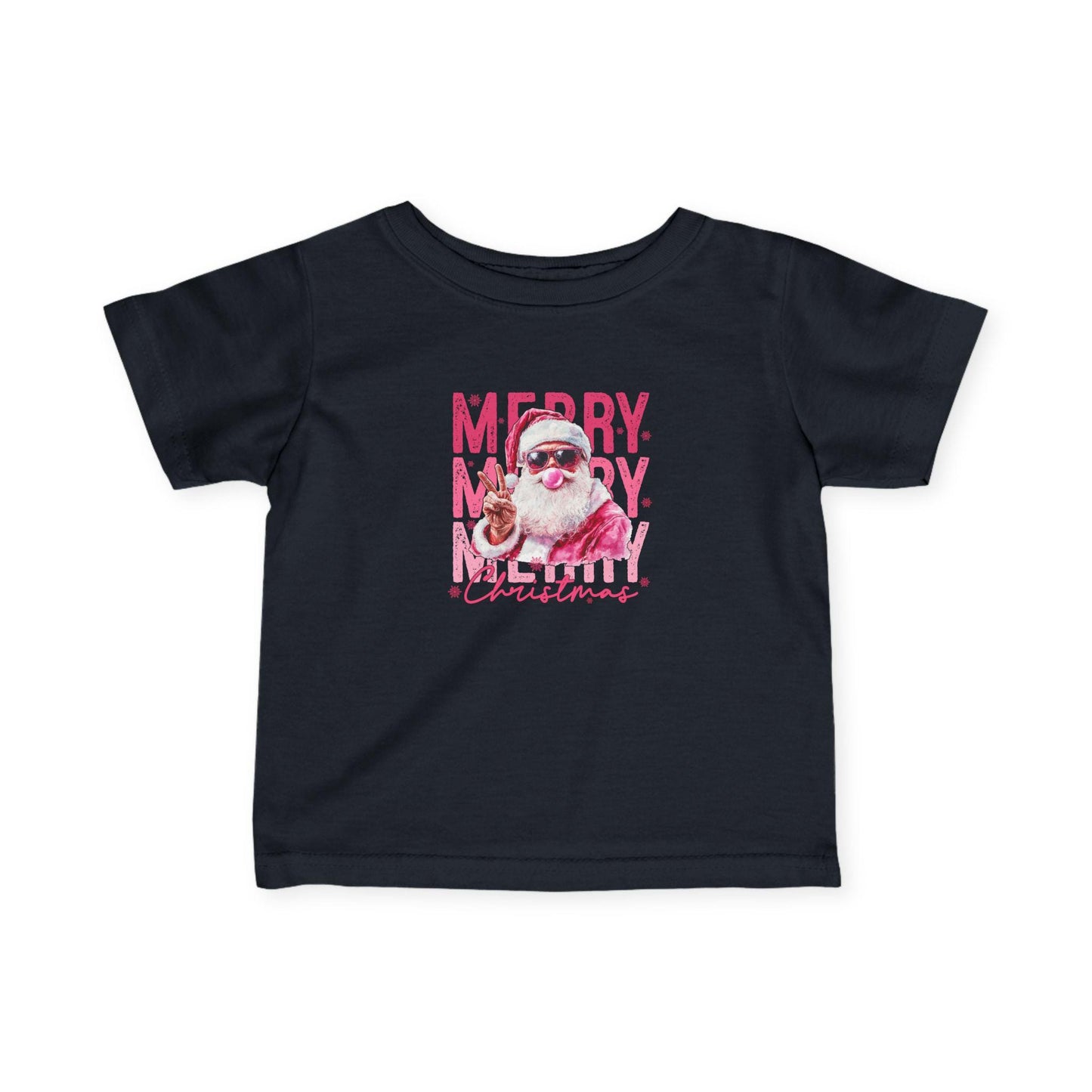 Santa Infant Tee | Pink Vintage Santa Christmas