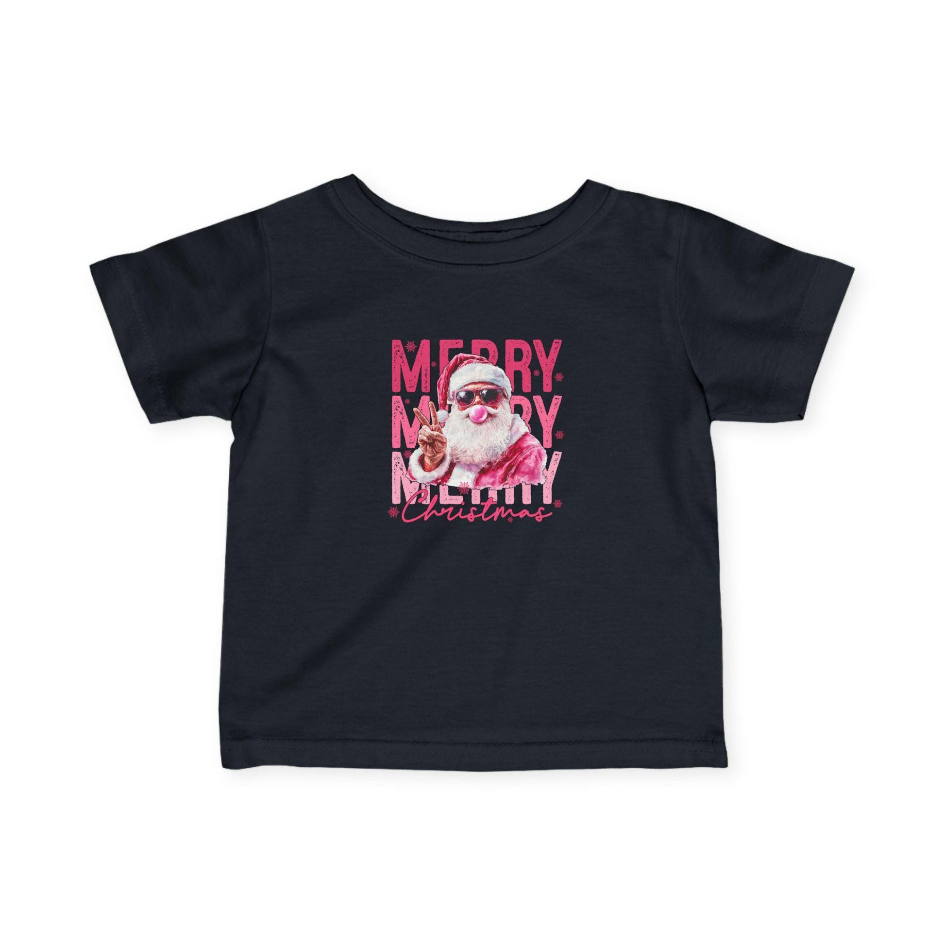Santa Infant Tee | Pink Vintage Santa Christmas