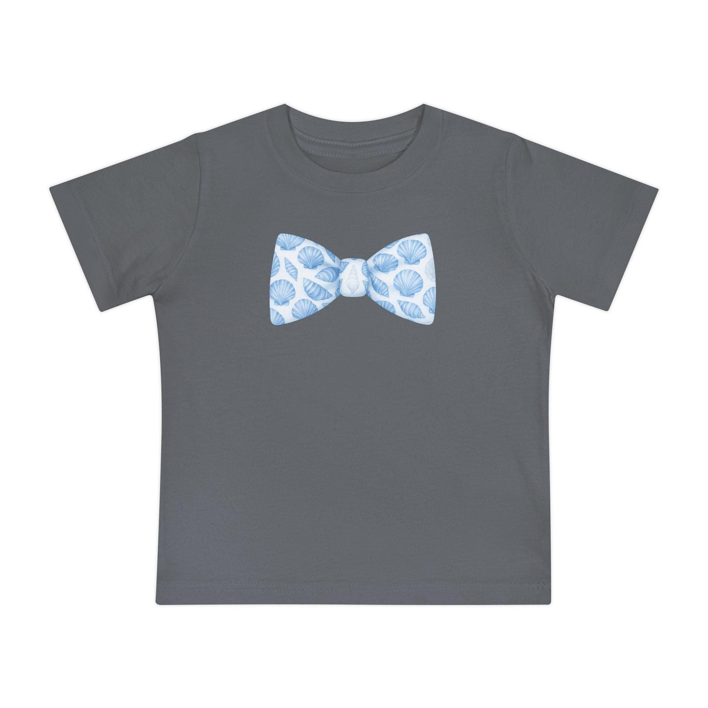 Boy Seashell Bow Tie Baby T-Shirt | Nautical Sea Shells