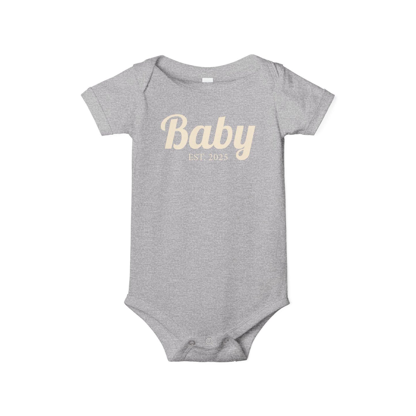 Baby EST. 2025 Infant Jersey One Piece | Baby Bodysuit