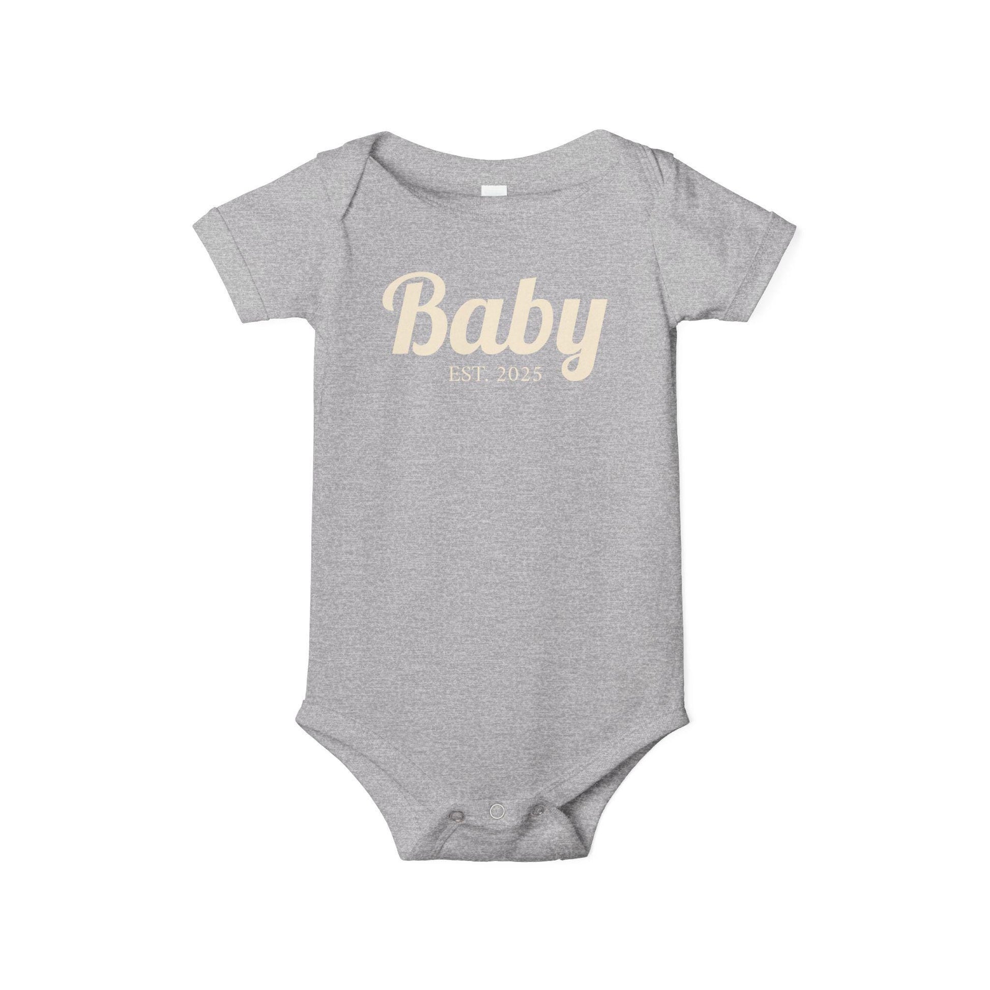 Baby EST. 2025 Infant Jersey One Piece | Baby Bodysuit