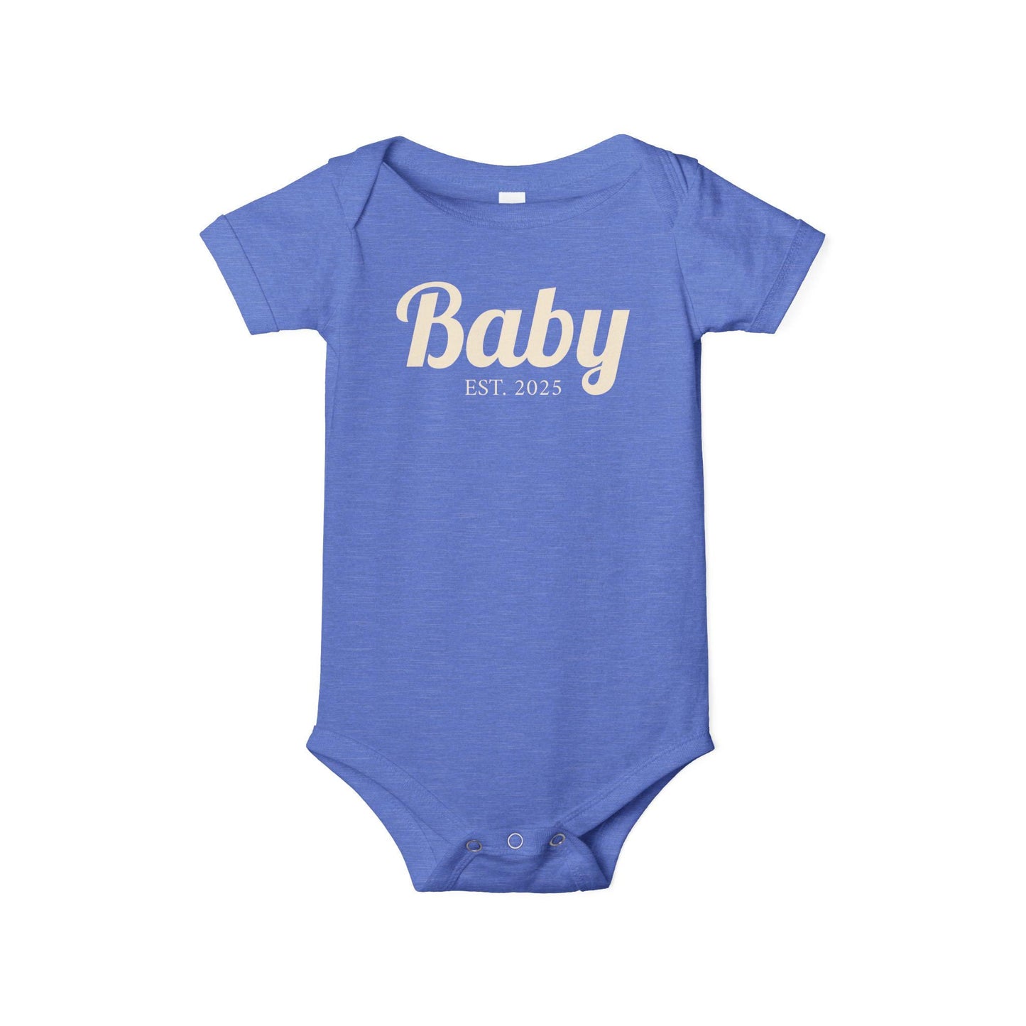 Baby EST. 2025 Infant Jersey One Piece | Baby Bodysuit