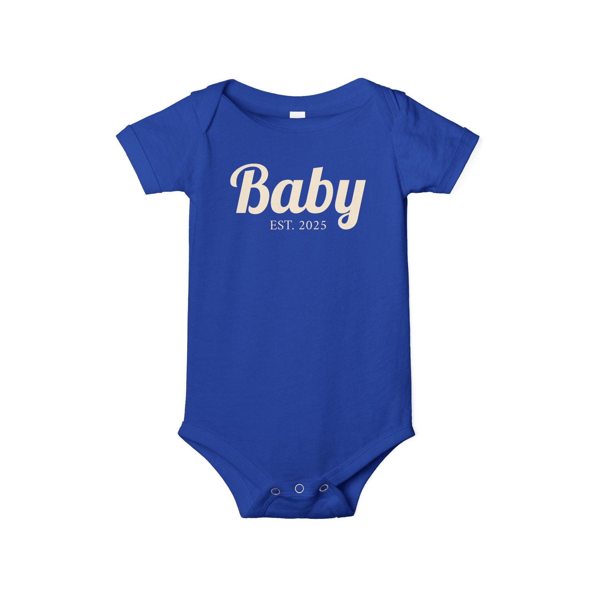 Baby EST. 2025 Infant Jersey One Piece | Baby Bodysuit