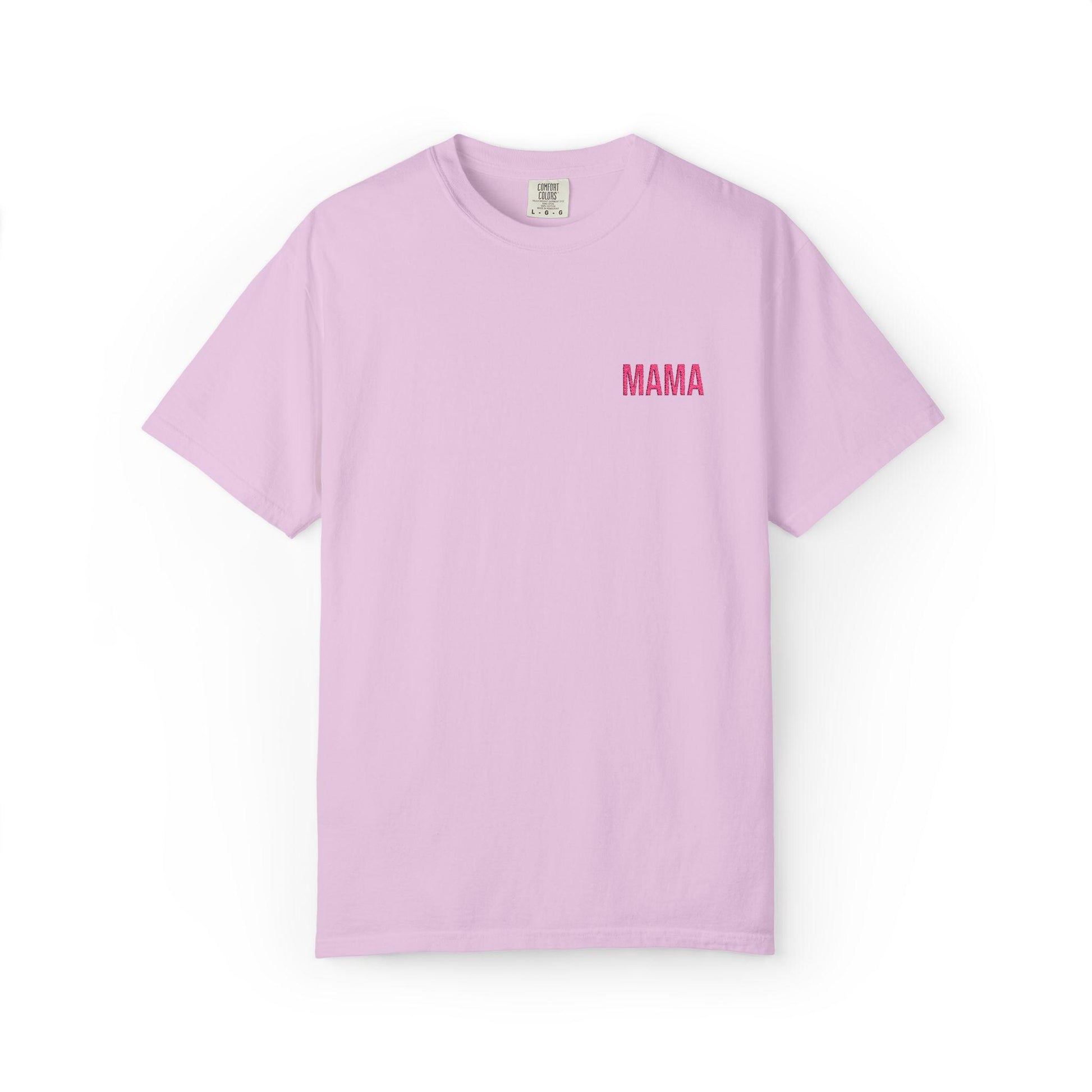 Mama Embroidered T-Shirt: Garment-Dyed Ring-Spun Cotton Tee
