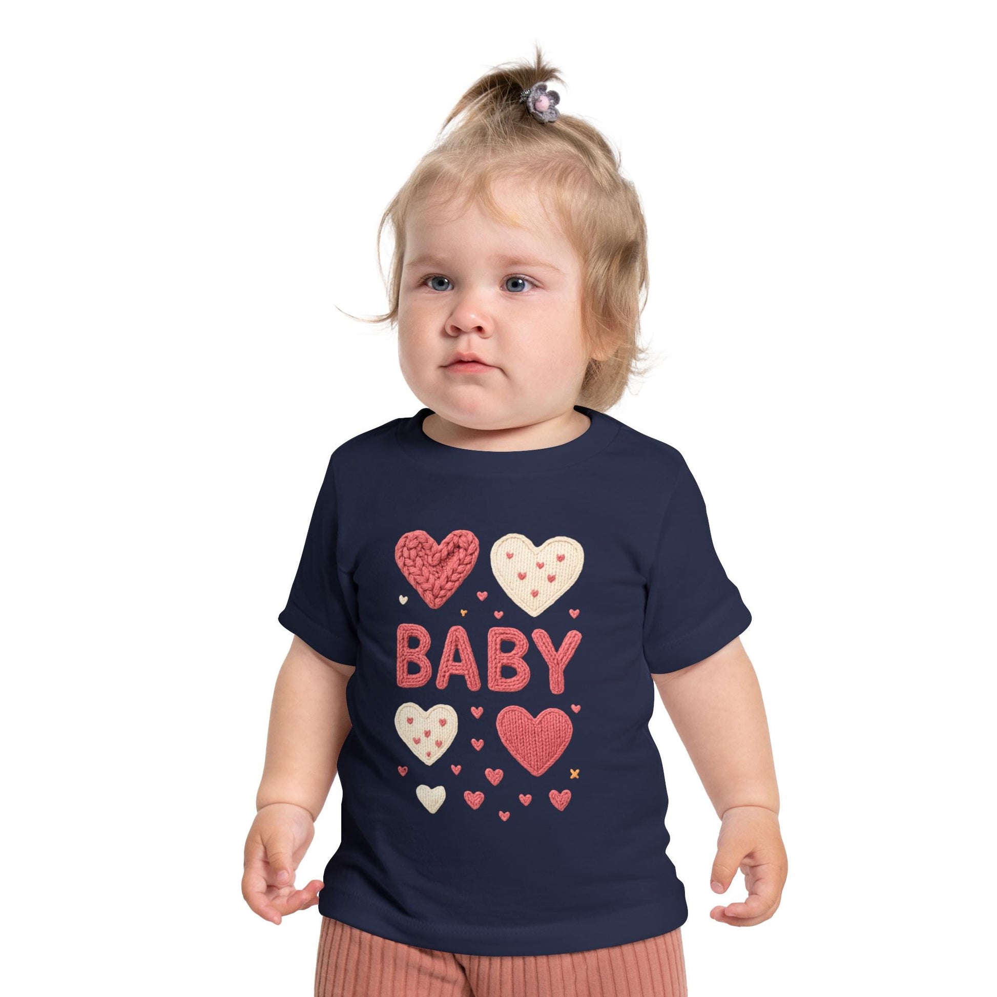 Baby Girl Heart Patch Shirt | Valentine Infant Tee