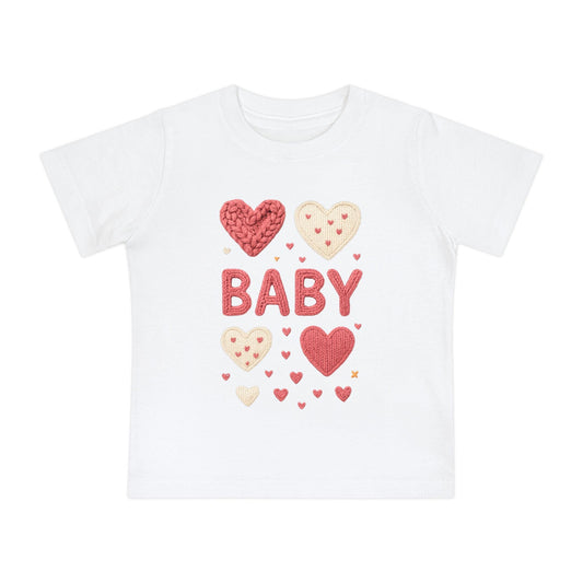 Baby Girl Heart Patch Shirt | Valentine Infant Tee