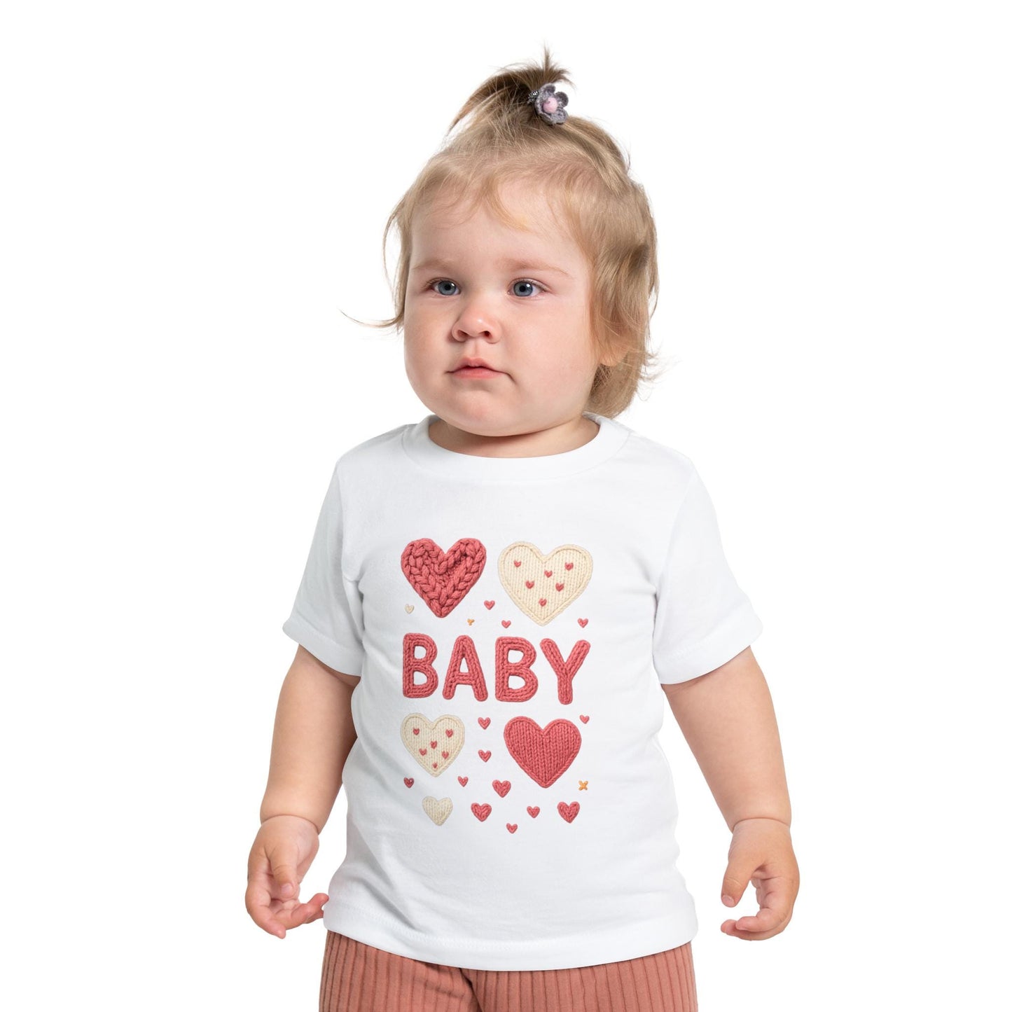 Baby Girl Heart Patch Shirt | Valentine Infant Tee