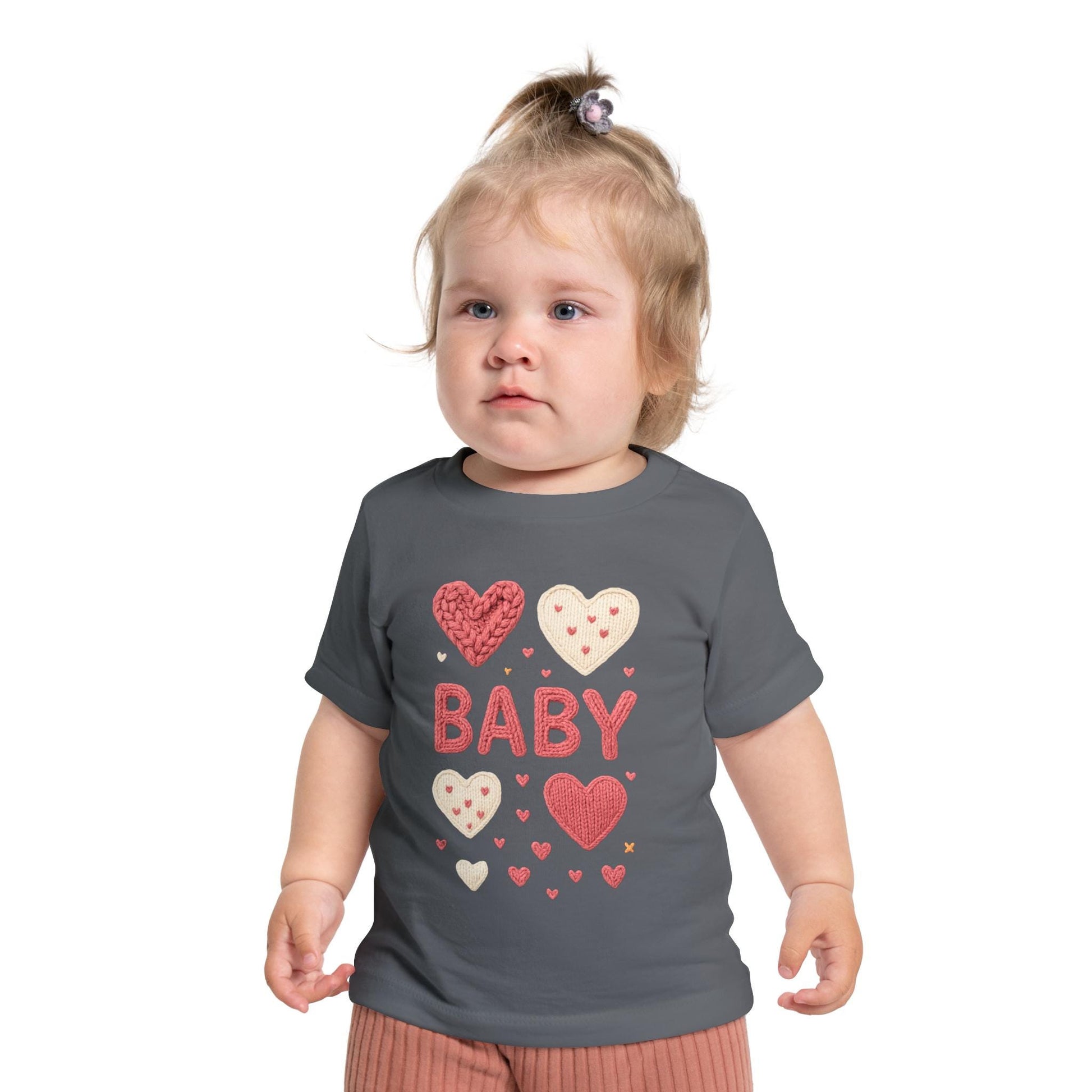 Baby Girl Heart Patch Shirt | Valentine Infant Tee