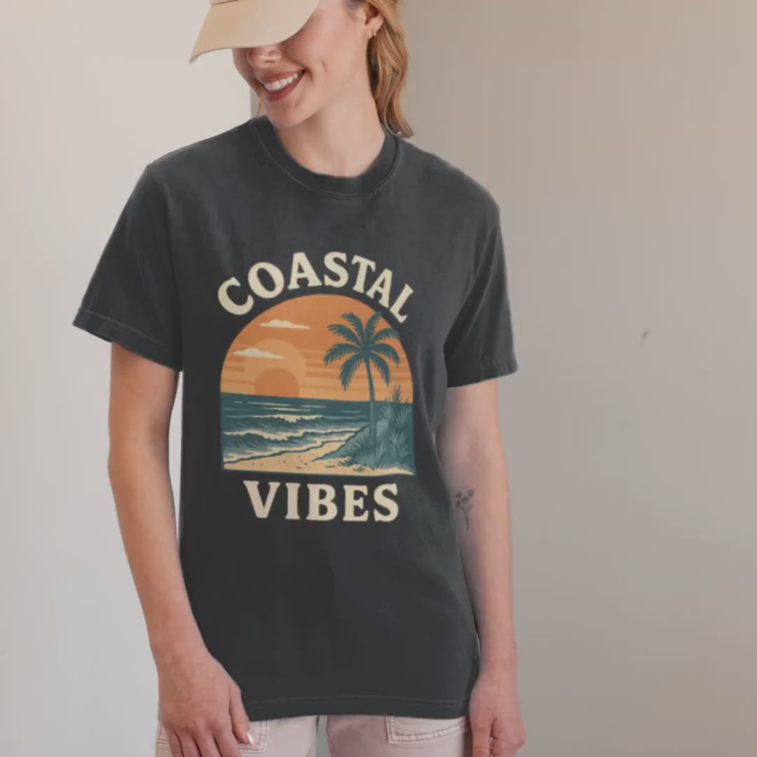 Coastal Vibes T-Shirt | Summer Essentials, Beachwear, Vacation Top, Gift for Travelers, Casual Style